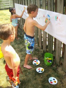 Actividades de pintura al aire libre para hacer con niños